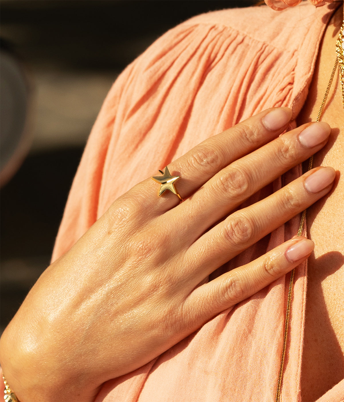 Bague Angel (Acier doré)