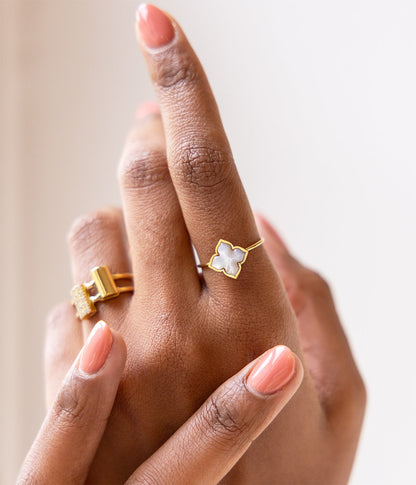 Bague Racine (Acier doré)