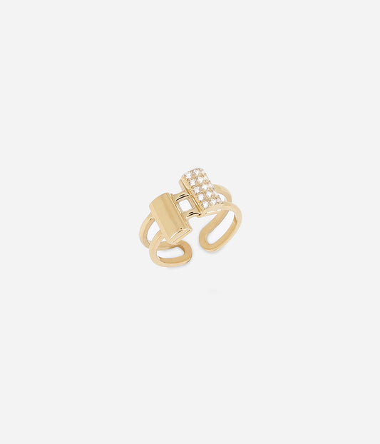 Bague Monarq (Acier doré)