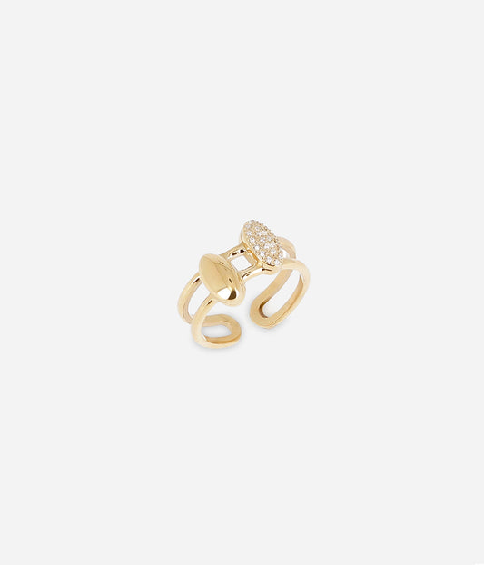 Bague Santa (Acier doré)