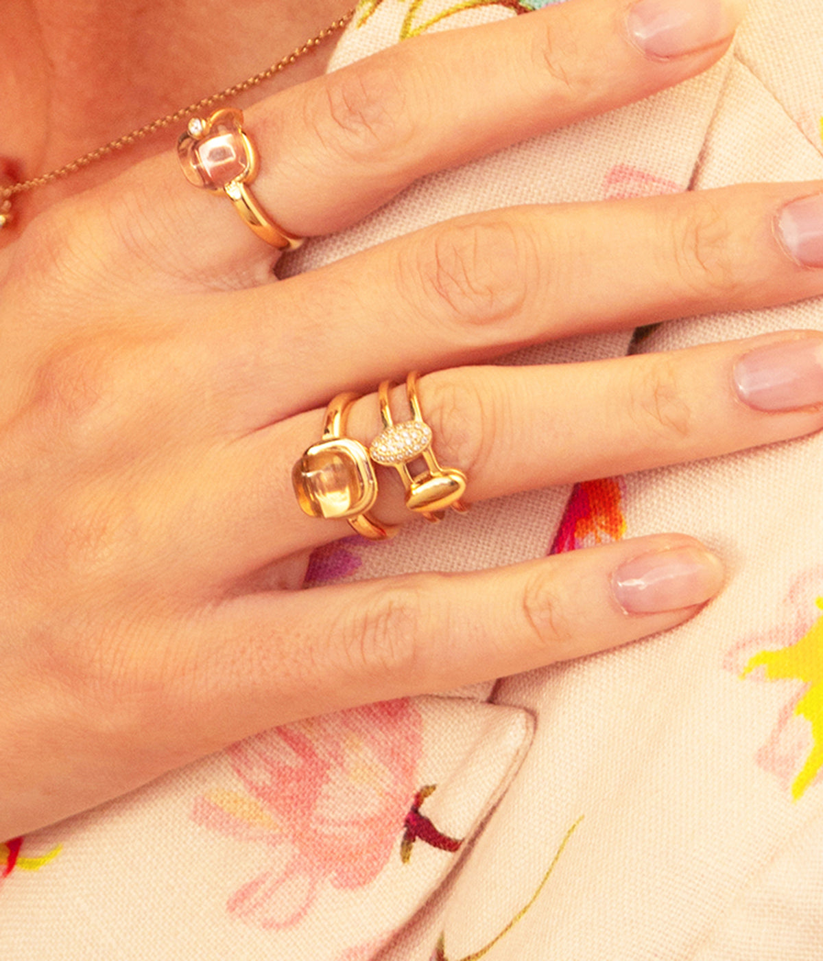 Bague Santa (Acier doré)