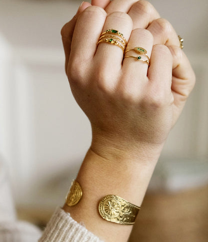 Bague Posy (Acier doré)