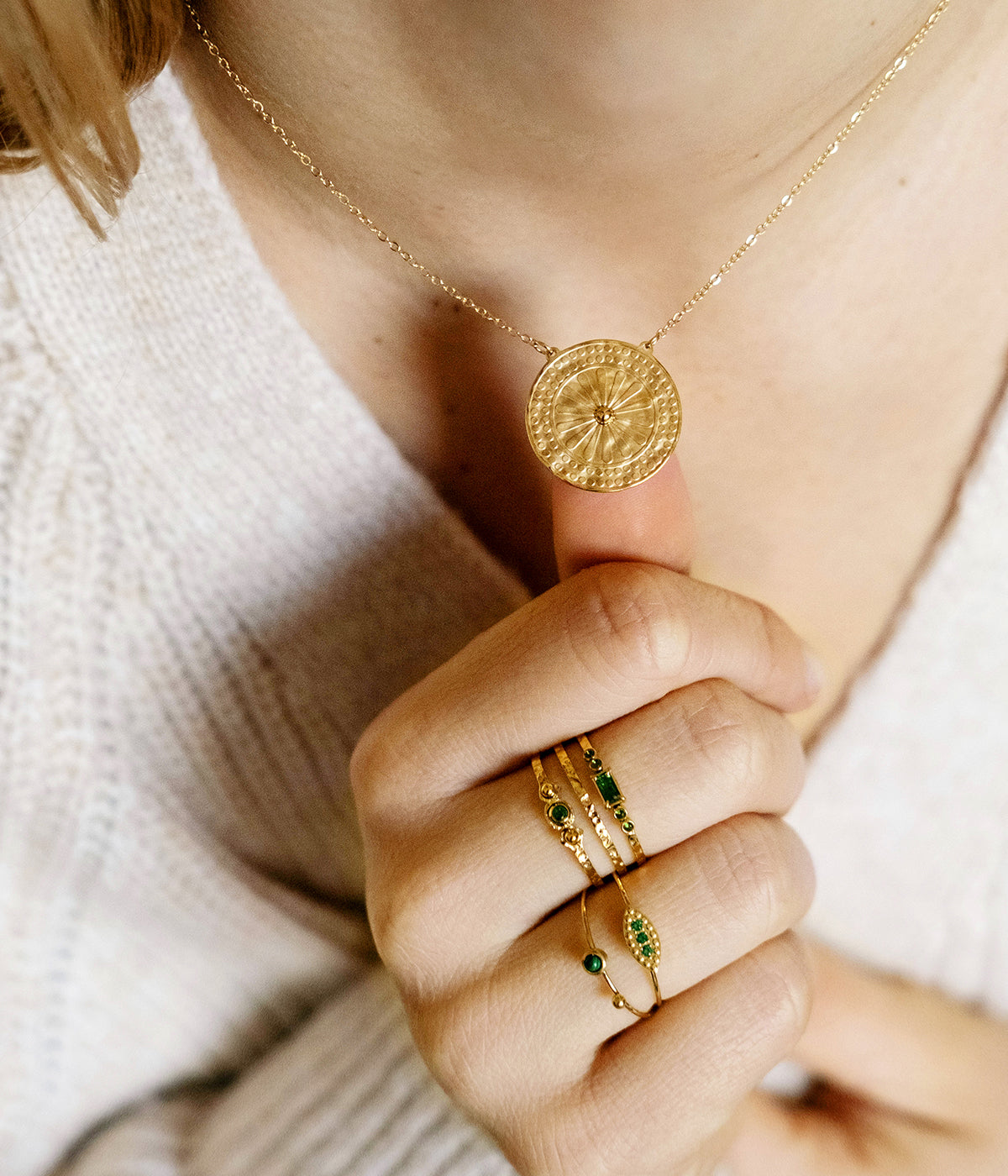 Bague Posy (Acier doré)