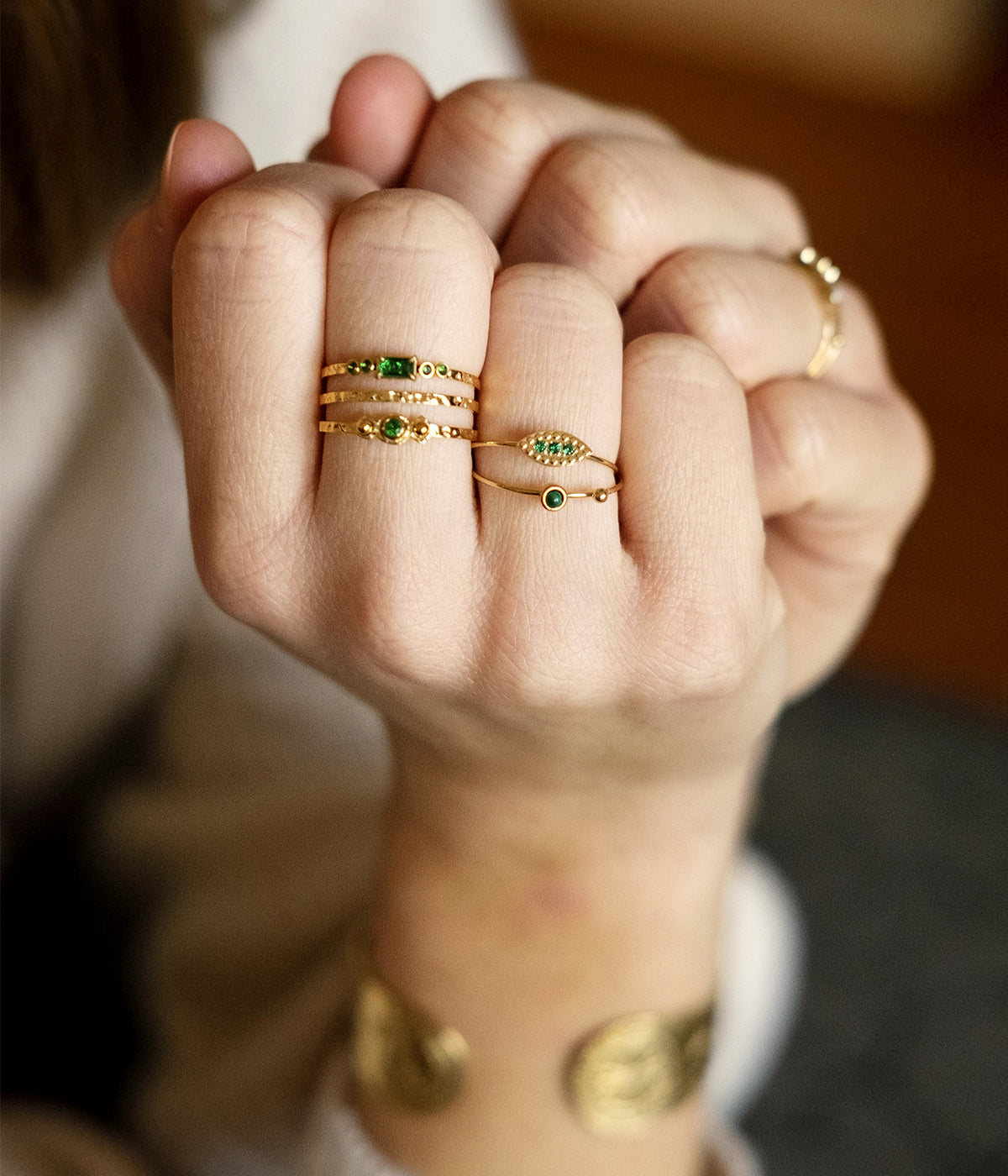 Bague Posy (Acier doré)