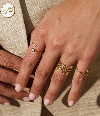 Bague Gio (Acier doré)