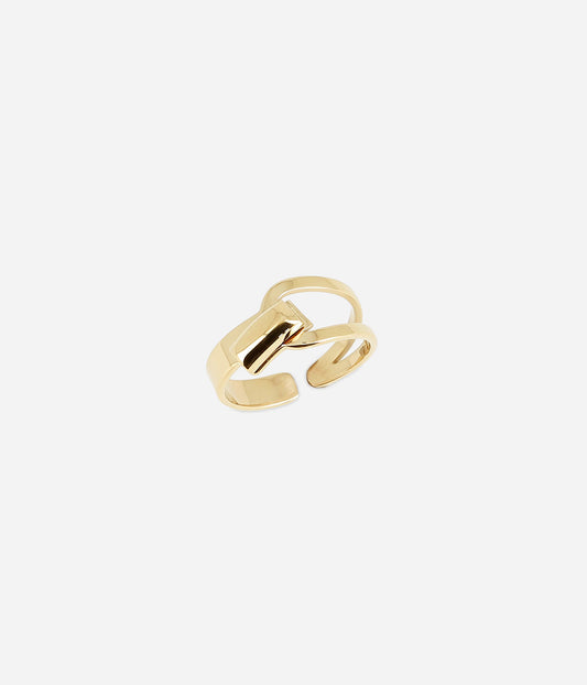 Bague Una (Acier doré)
