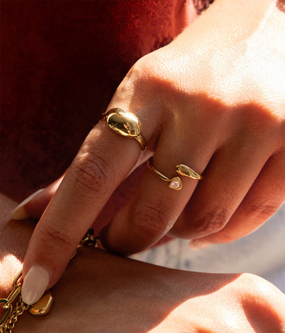 Bague Elida (Acier doré)