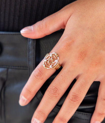Bague Isaki (Acier doré)