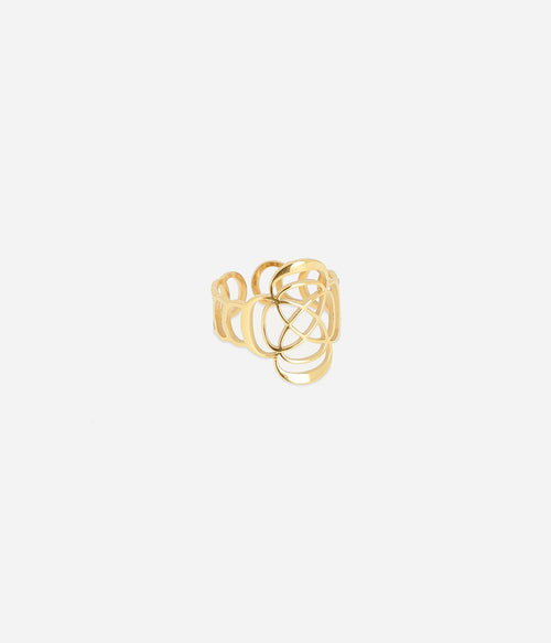 Bague Isaki (Acier doré)