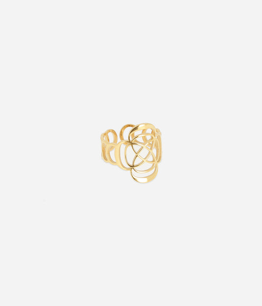 Bague Isaki (Acier doré)