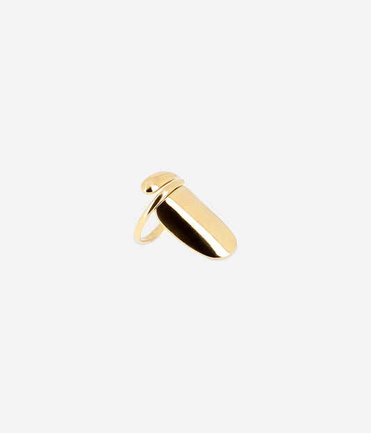 Bague ongle Claw (Acier doré)