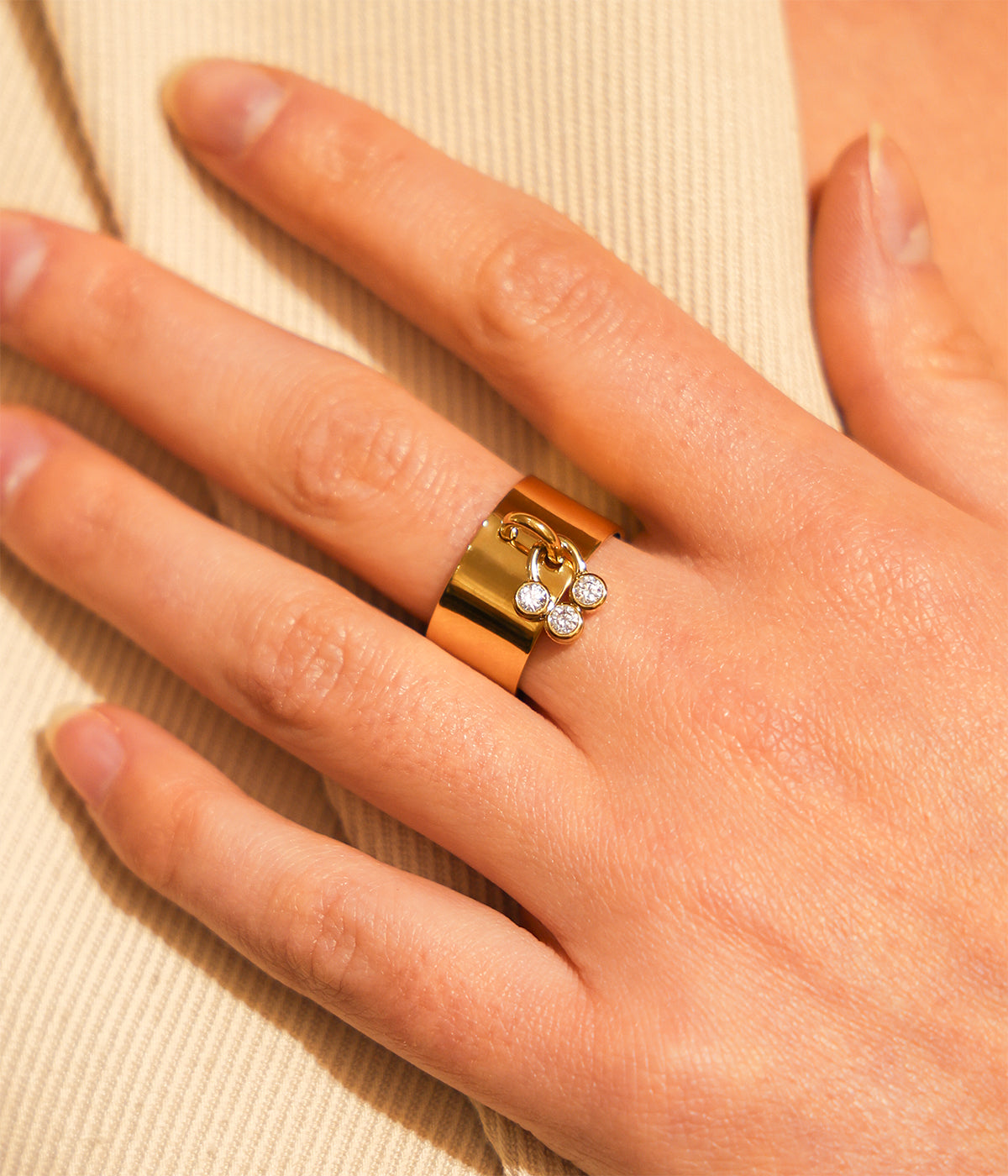 Bague Rossi (Acier doré)