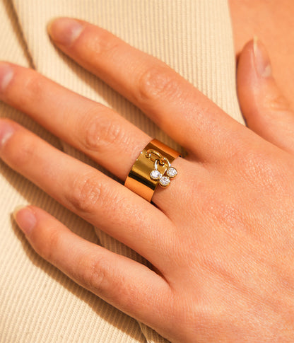 Bague Rossi (Acier doré)