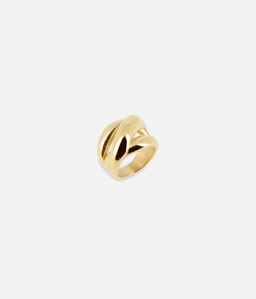 Bague Bilius (Acier doré)
