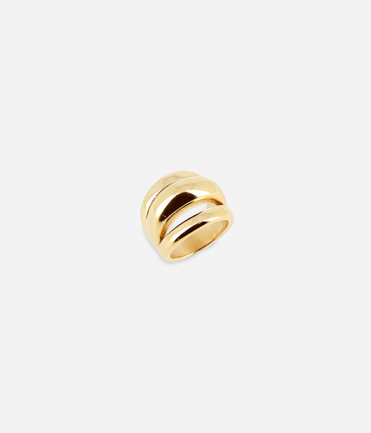Bague Kama (Acier doré)