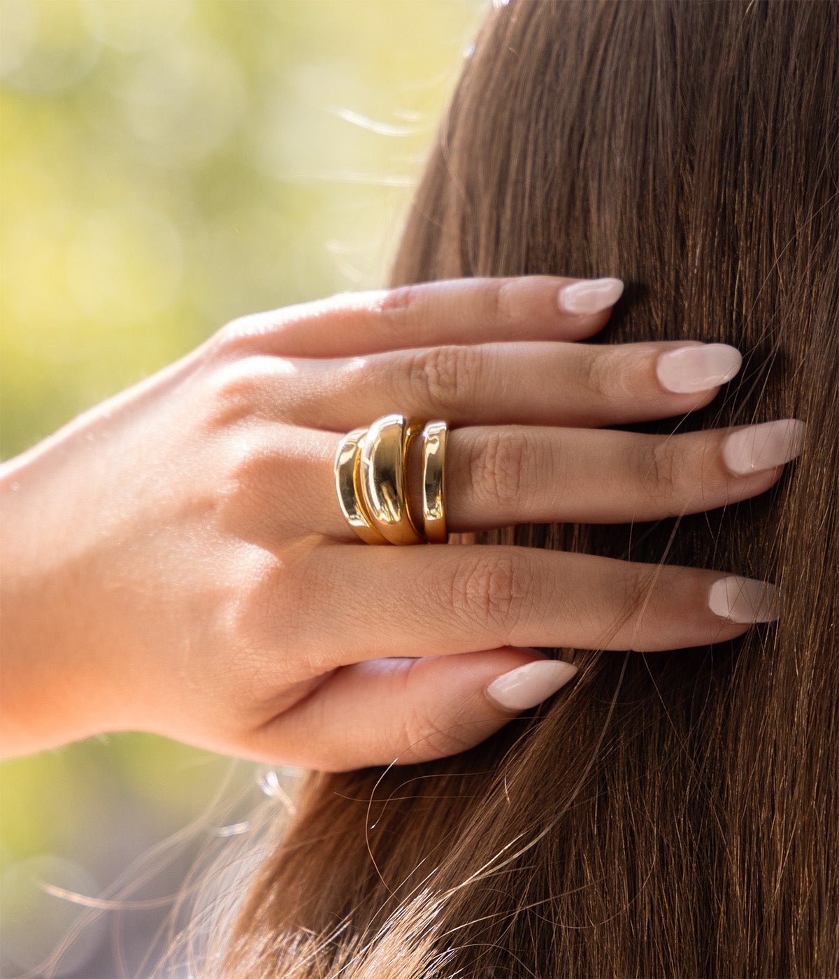 Bague Kama (Acier doré)