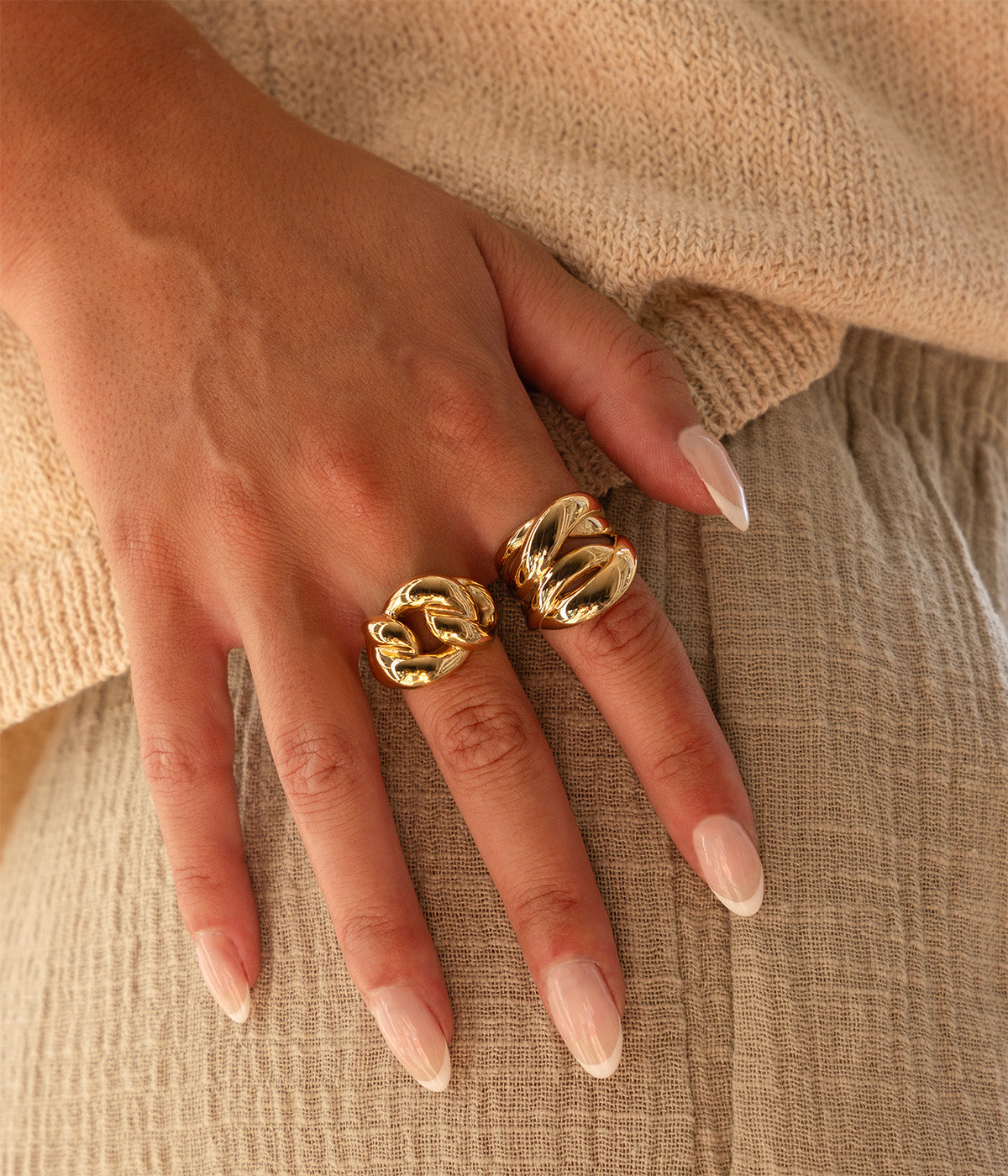 Bague Collega (Acier doré)