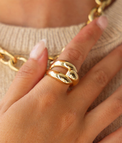 Bague Rubeus (Acier doré)