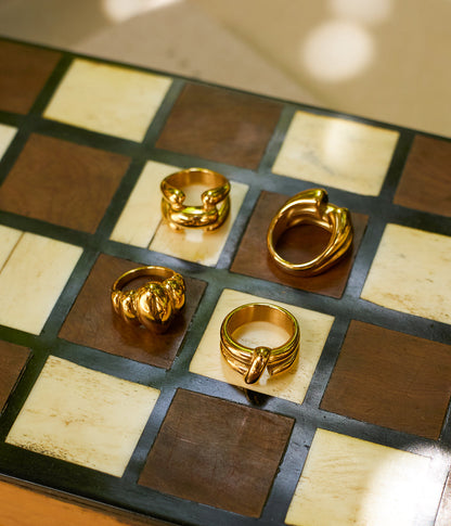 Bague Dilys (Acier doré)
