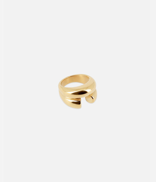 Bague Dilys (Acier doré)