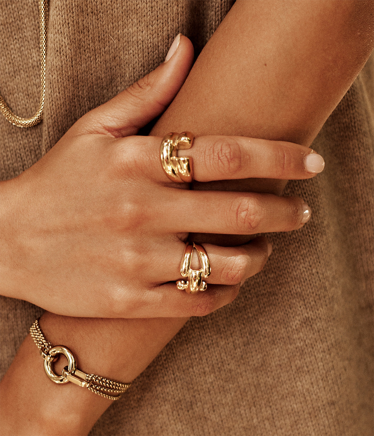 Bague Dilys (Acier doré)