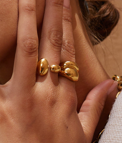 Bague Belby (Acier doré)