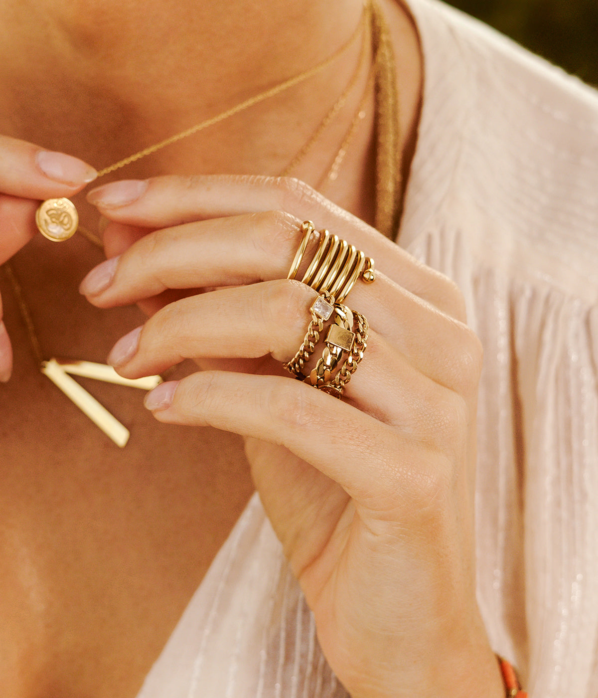 Bague Giada (Acier doré)