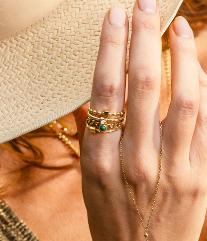 Bague Marcia (Acier doré)