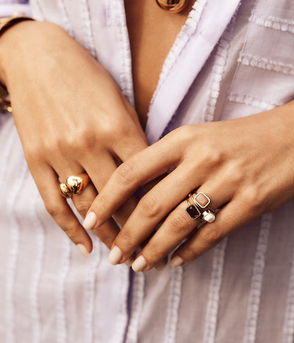 Bague Véra (Acier doré)