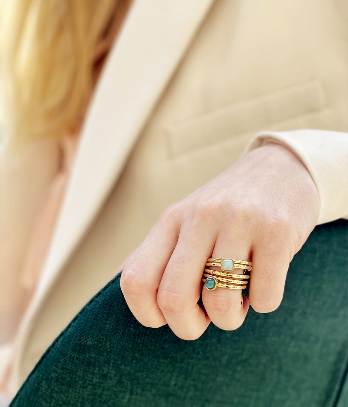 Bague Cassandra (Acier doré)