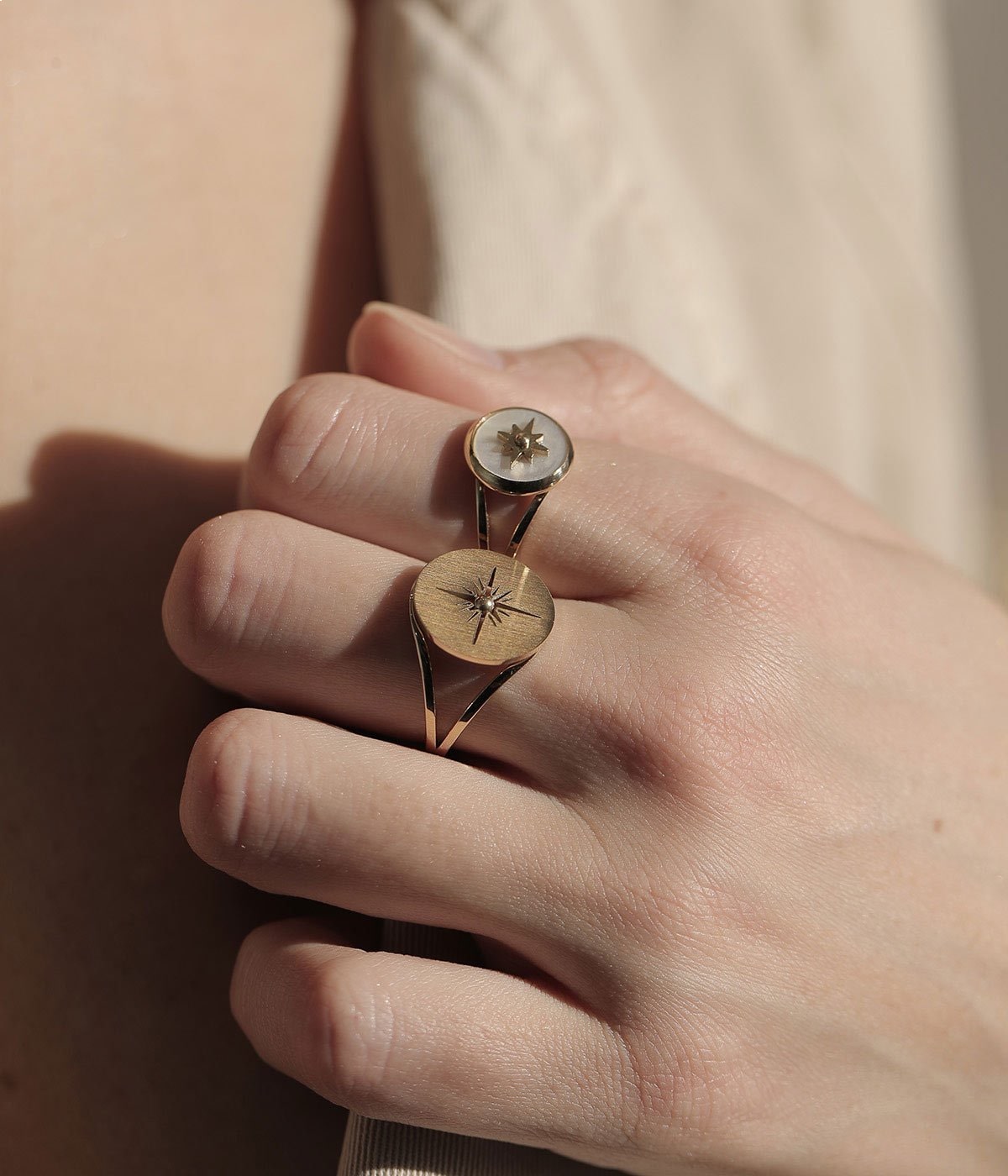 Bague Sun (Acier doré)