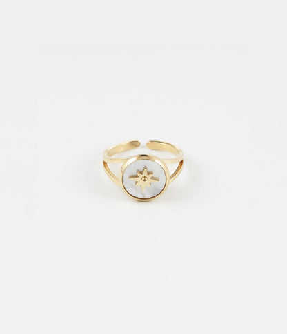 Bague Sun (Acier doré)