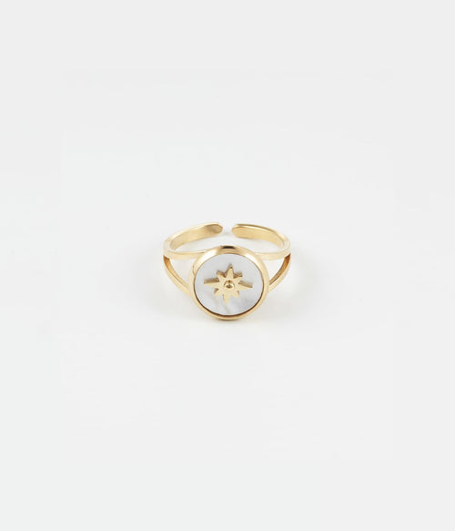 Bague Sun (Acier doré)