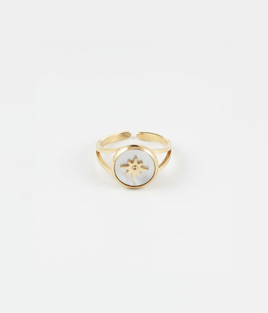 Bague Sun (Acier doré)