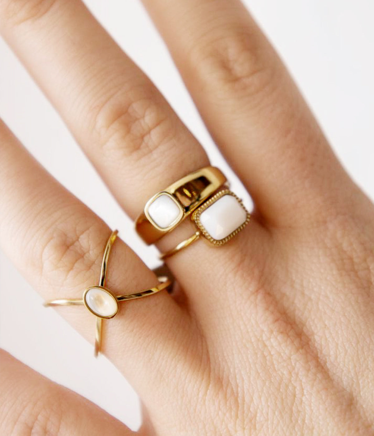 Bague Véra (Acier doré)