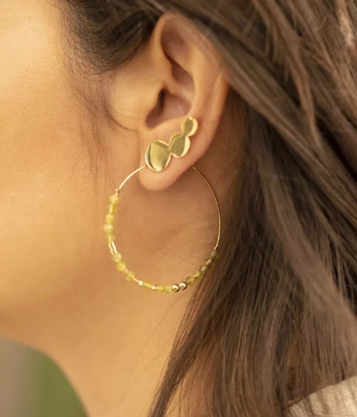 Boucles d'oreilles Favela (Acier doré)