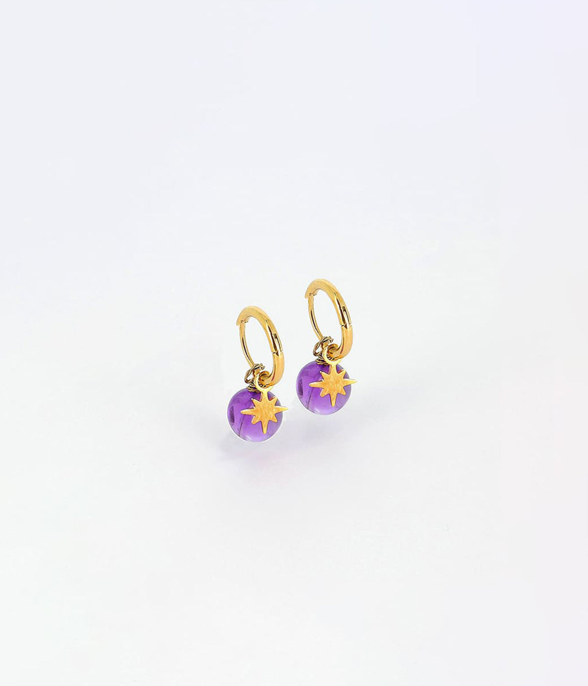 Boucles d'oreilles Phine (Acier doré)