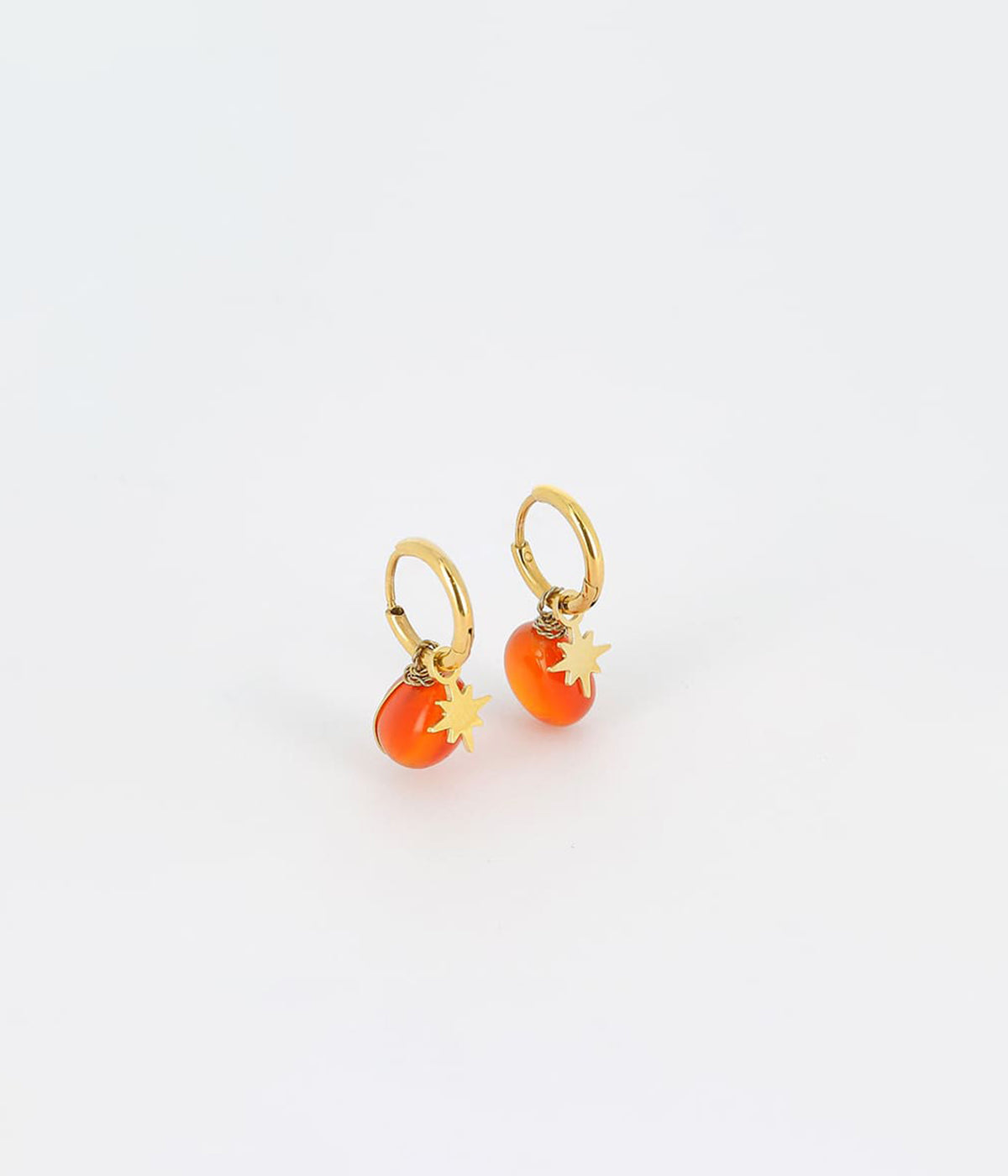 Boucles d'oreilles Phine (Acier doré)