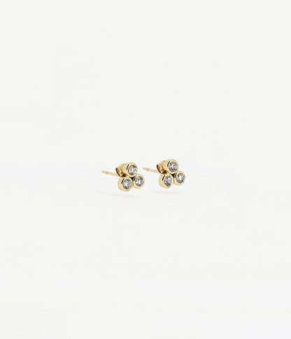 Boucles d'oreilles puces Tiradente (Acier doré)