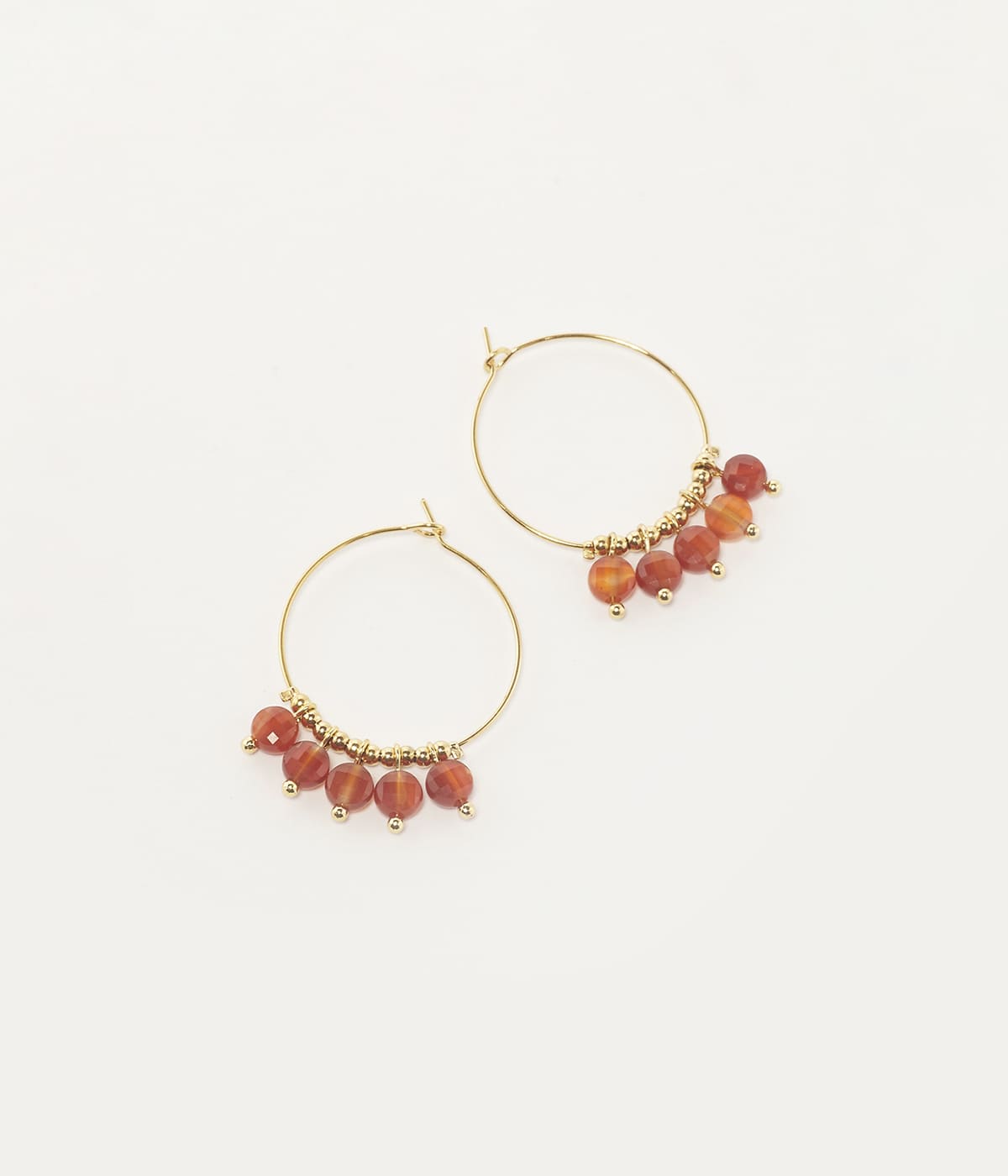 Boucles d'oreilles Zoé (Acier doré)