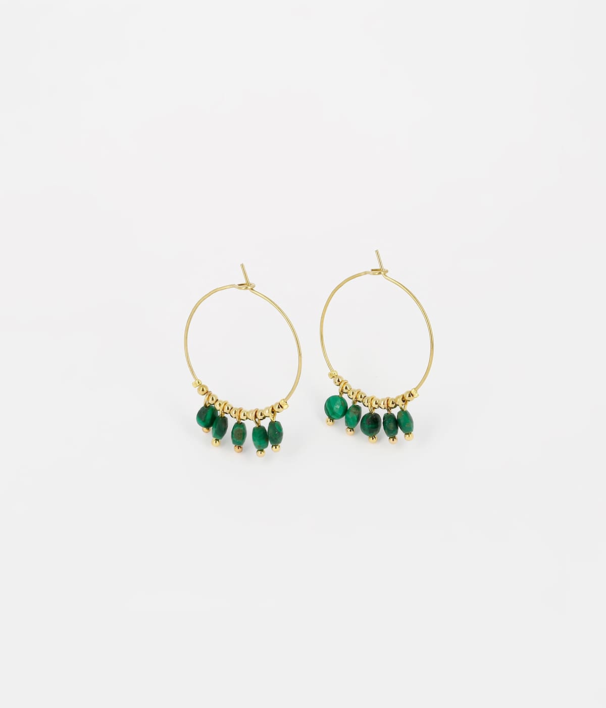 Boucles d'oreilles Zoé (Acier doré)