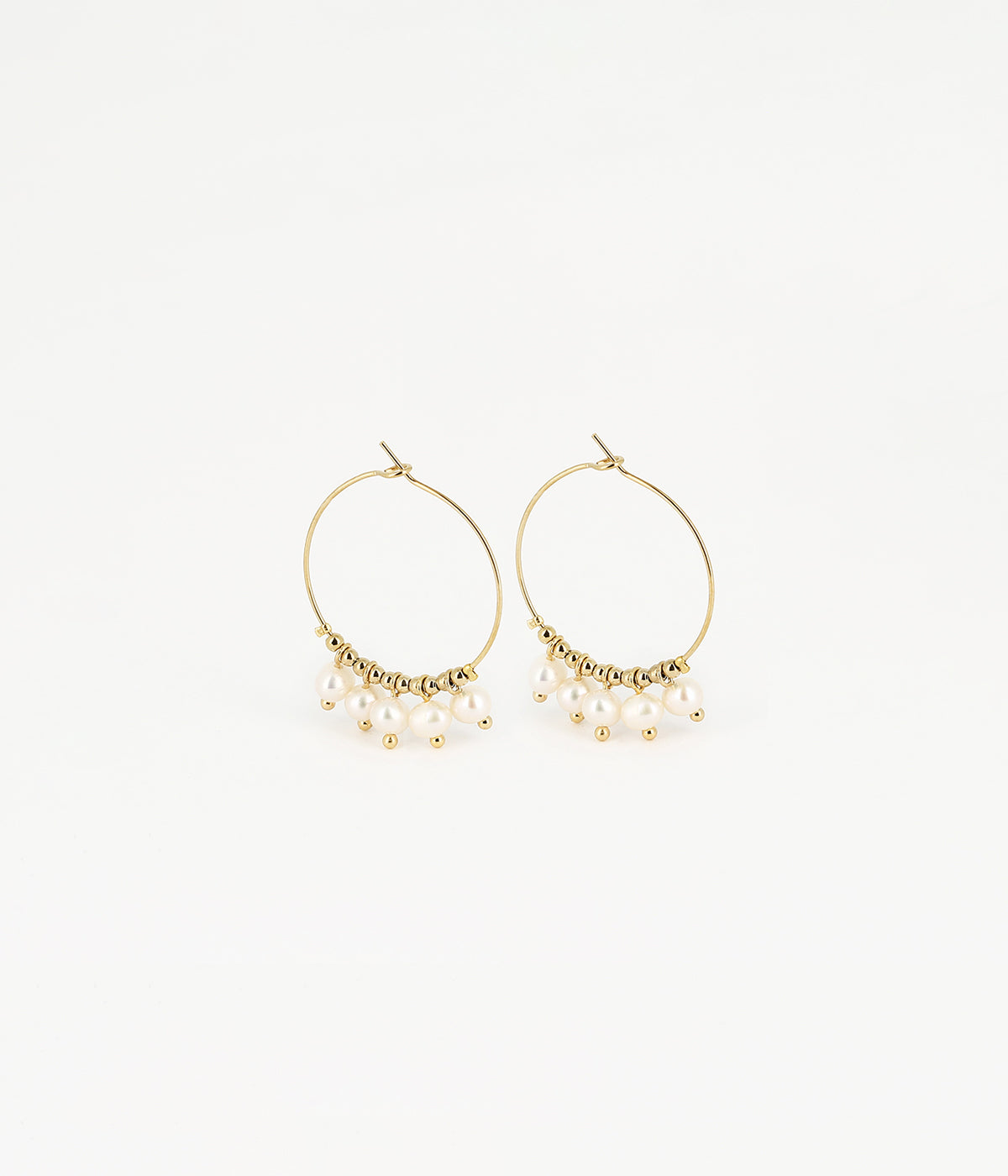 Boucles d'oreilles Zoé (Acier doré)