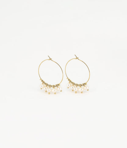 Boucles d'oreilles Zoé (Acier doré)