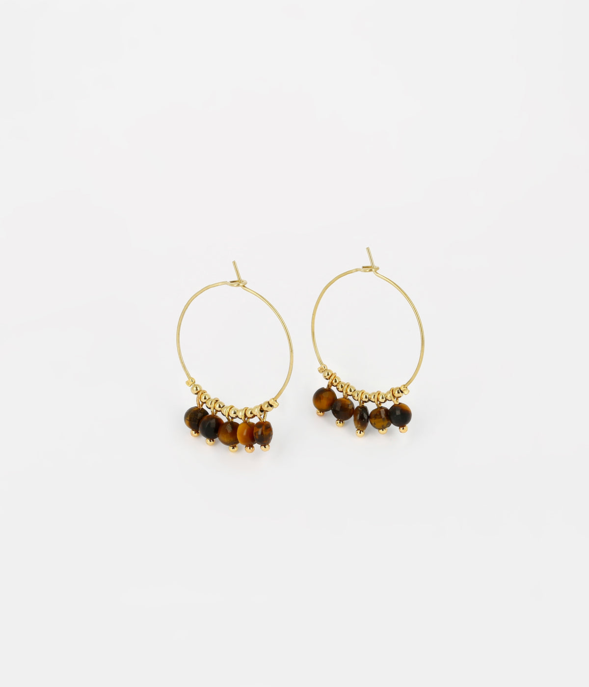 Boucles d'oreilles Zoé (Acier doré)