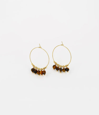 Boucles d'oreilles Zoé (Acier doré)