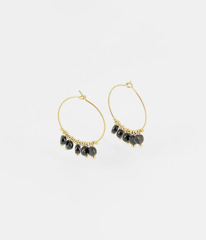 Boucles d'oreilles Zoé (Acier doré)
