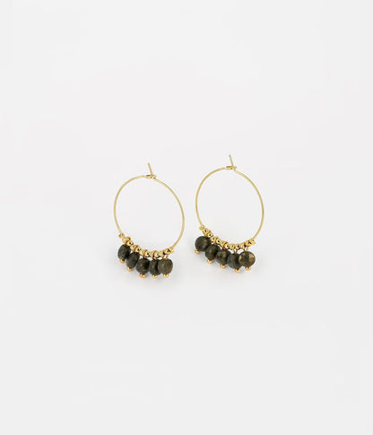 Boucles d'oreilles Zoé (Acier doré)